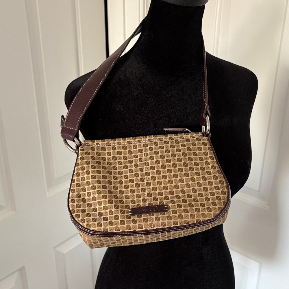 Nine & Co. Tan and Brown Y2k Shoulder Bag